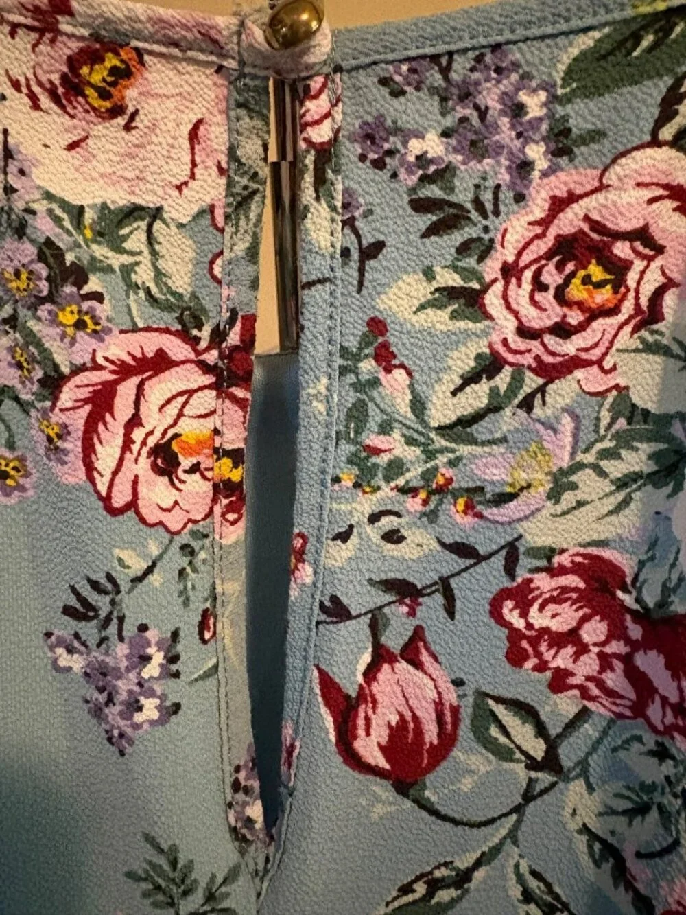 Rue21 Womens Floral Halter Romper Blue Size Large - Picture 3 of 5